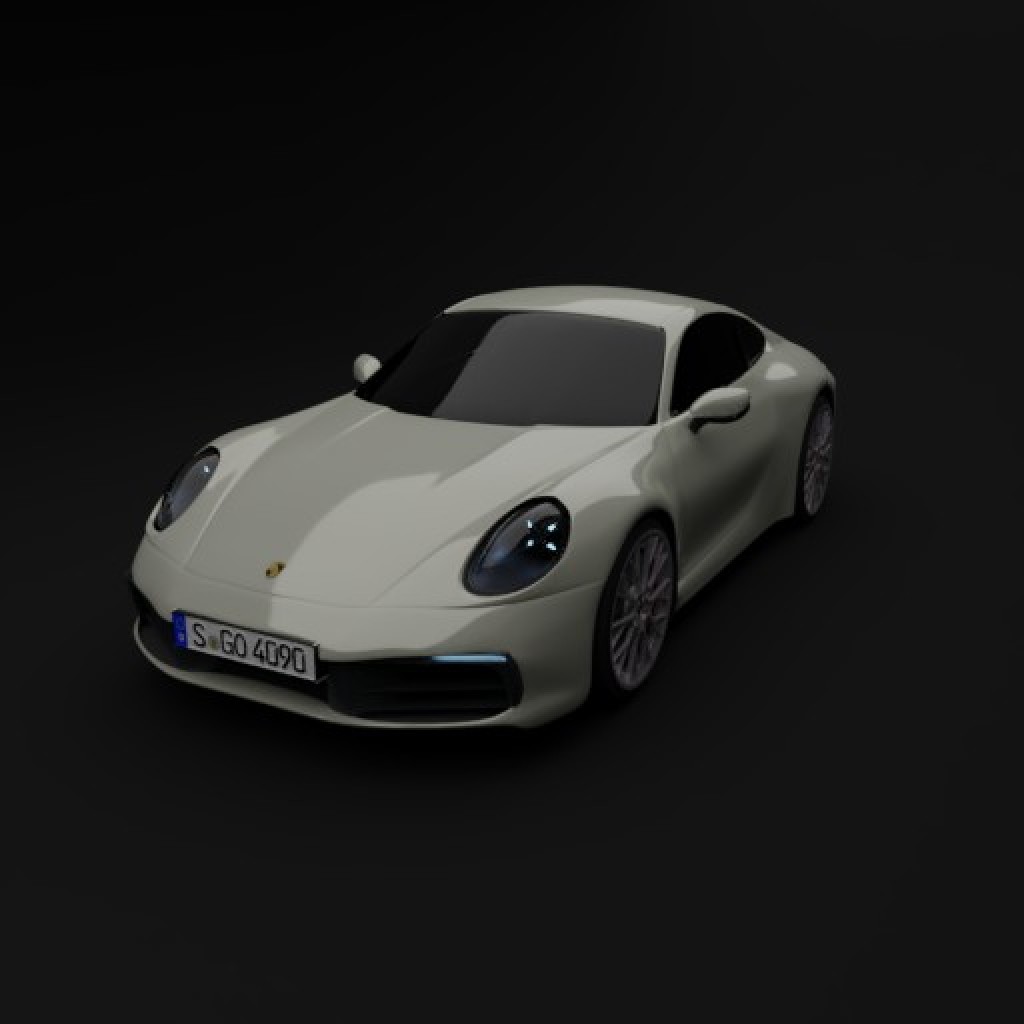 Realistic new 2020 porsche 911 carrera 4s 992 with materials preview image 1